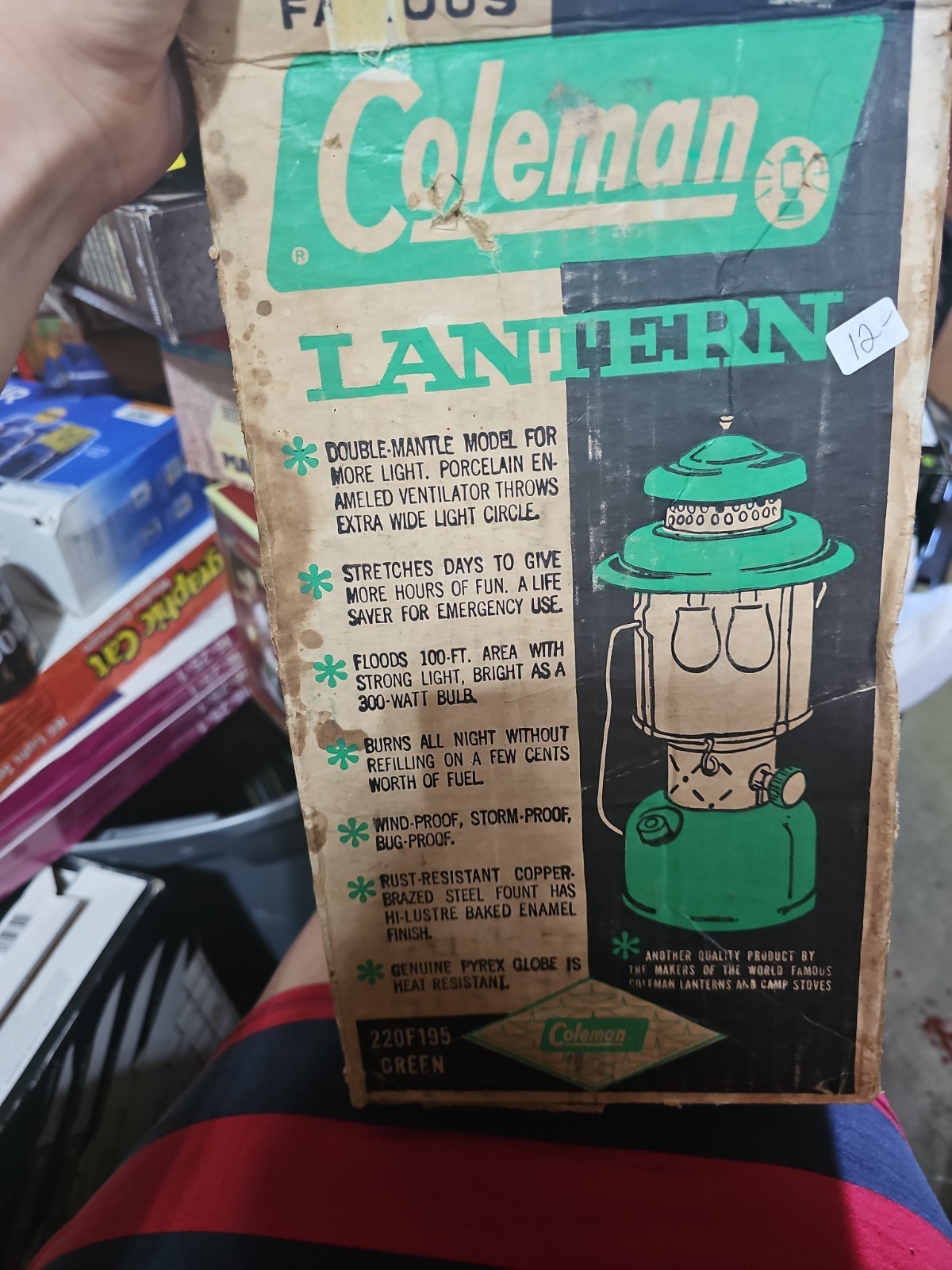 Vintage Coleman 220F195 W/ BOX - 10/72 - UNTESTED Vintage Coleman 220F195 W/ BOX - 10/72 - UNTESTED