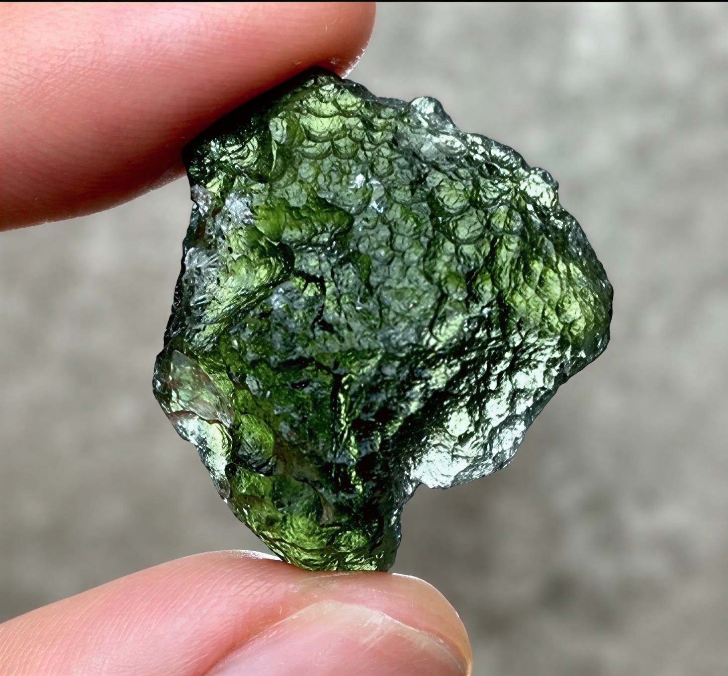 Genuine MOLDAVITE Specimen from Czech Republic