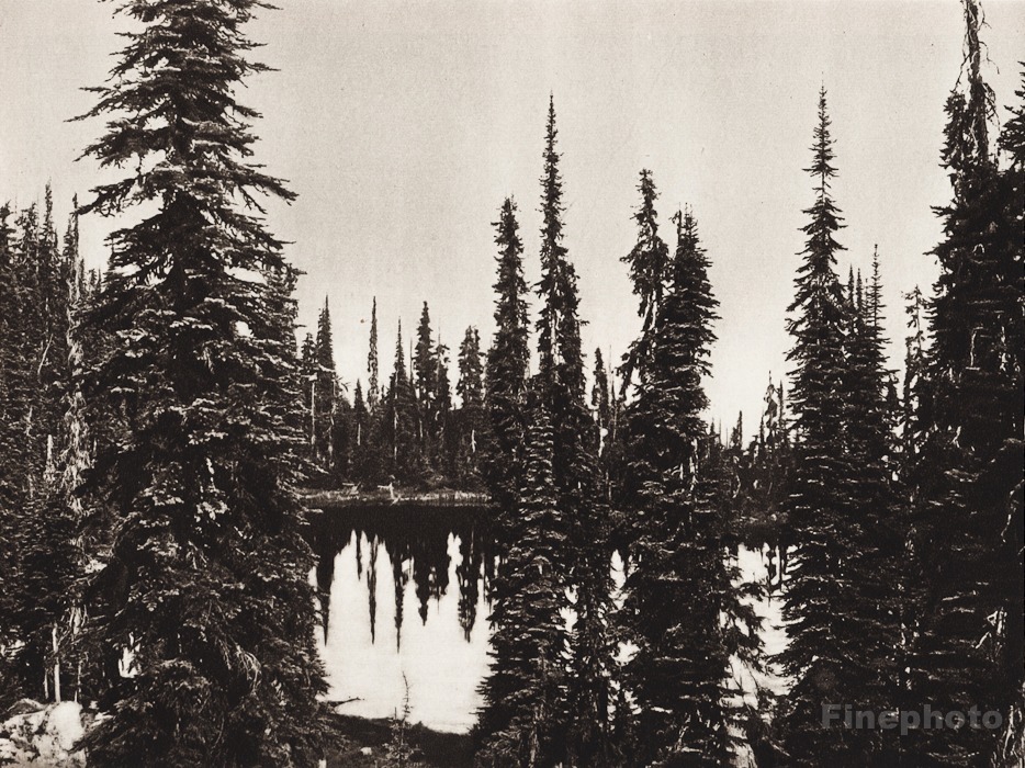 1925 Vintage CANADA ~ Marion Lake British Columbia Alpine Landscape Photo Art