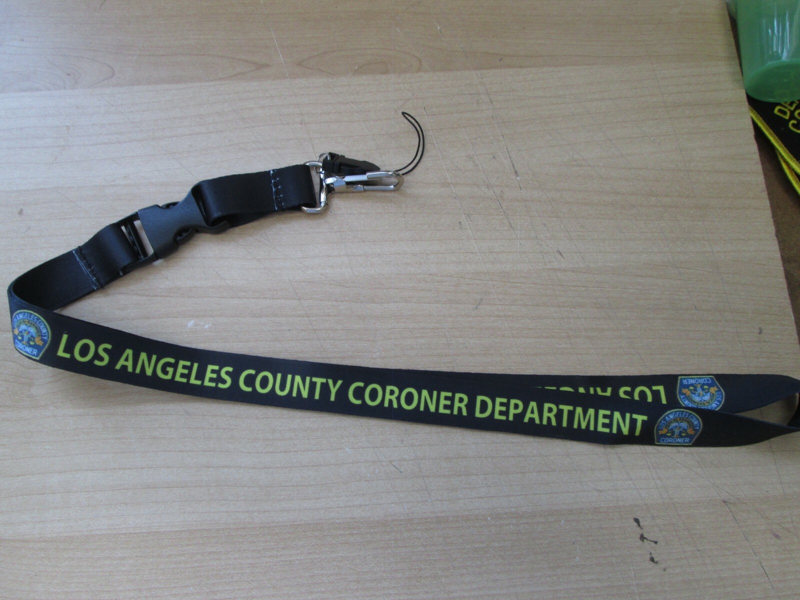 LOS ANGELES COUNTY CORONER MEDICAL EXAMINER DEATH MORGUE LANYARD KEY ID HOLDER 
