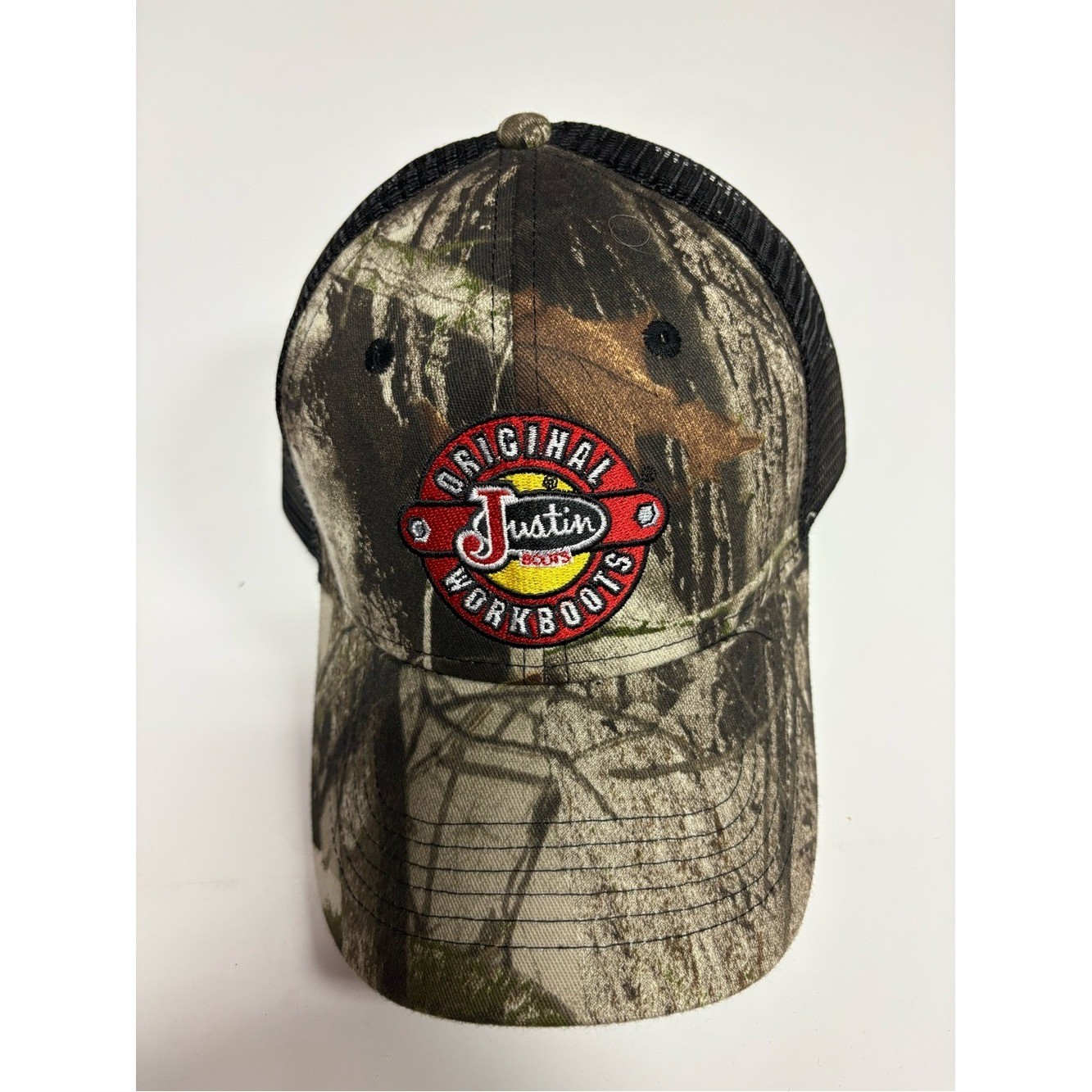 Justin Original Workboots Mens Camo Trucker Cap - Brown/Green/Black Justin Original Workboots Mens Camo Trucker Cap - Brown/Green/Black