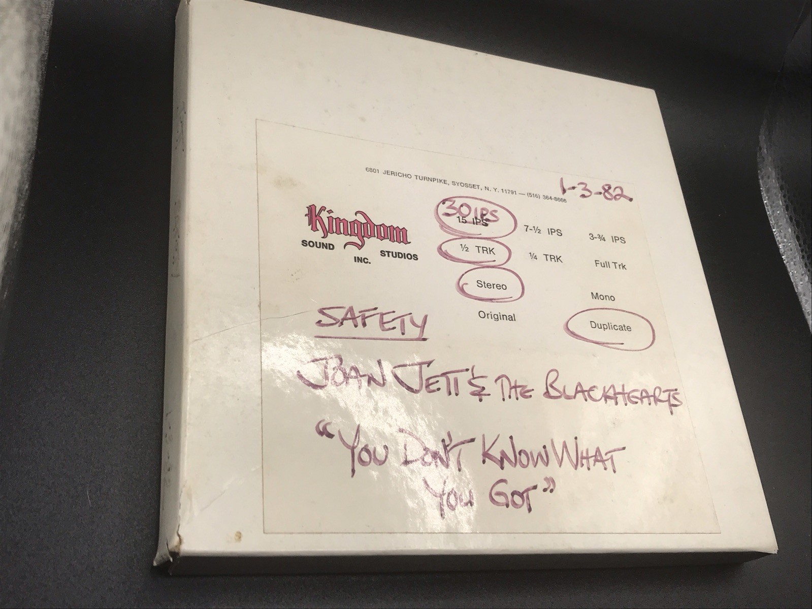 Rare Joan Jett and the Blackhearts Safety Recording You Don’t Know What You Got