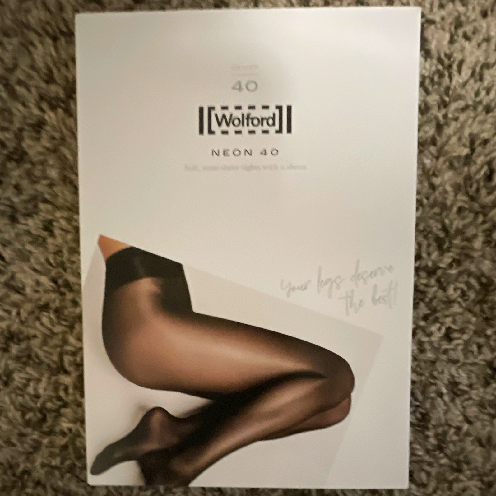 Wolford Neon 40 Semi-Sheer Tights 40 Denier Gobi XS Reinforced Toe Wolford Neon 40 Semi-Sheer Tights 40 Denier Gobi XS Reinforced Toe