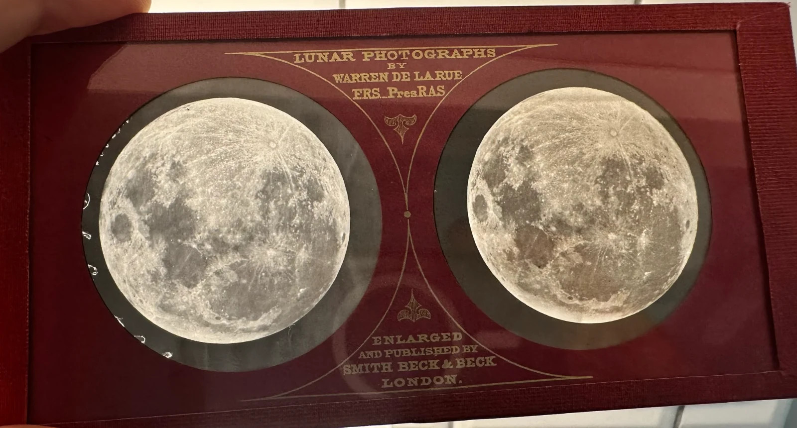 LOT Of 2 WARREN DE LA RUE MOON PHOTOGRAPHED 1850s RARE GLASS STEREOS / ASTRONOMY LOT Of 2 WARREN DE LA RUE MOON PHOTOGRAPHED 1850s RARE GLASS STEREOS / ASTRONOMY