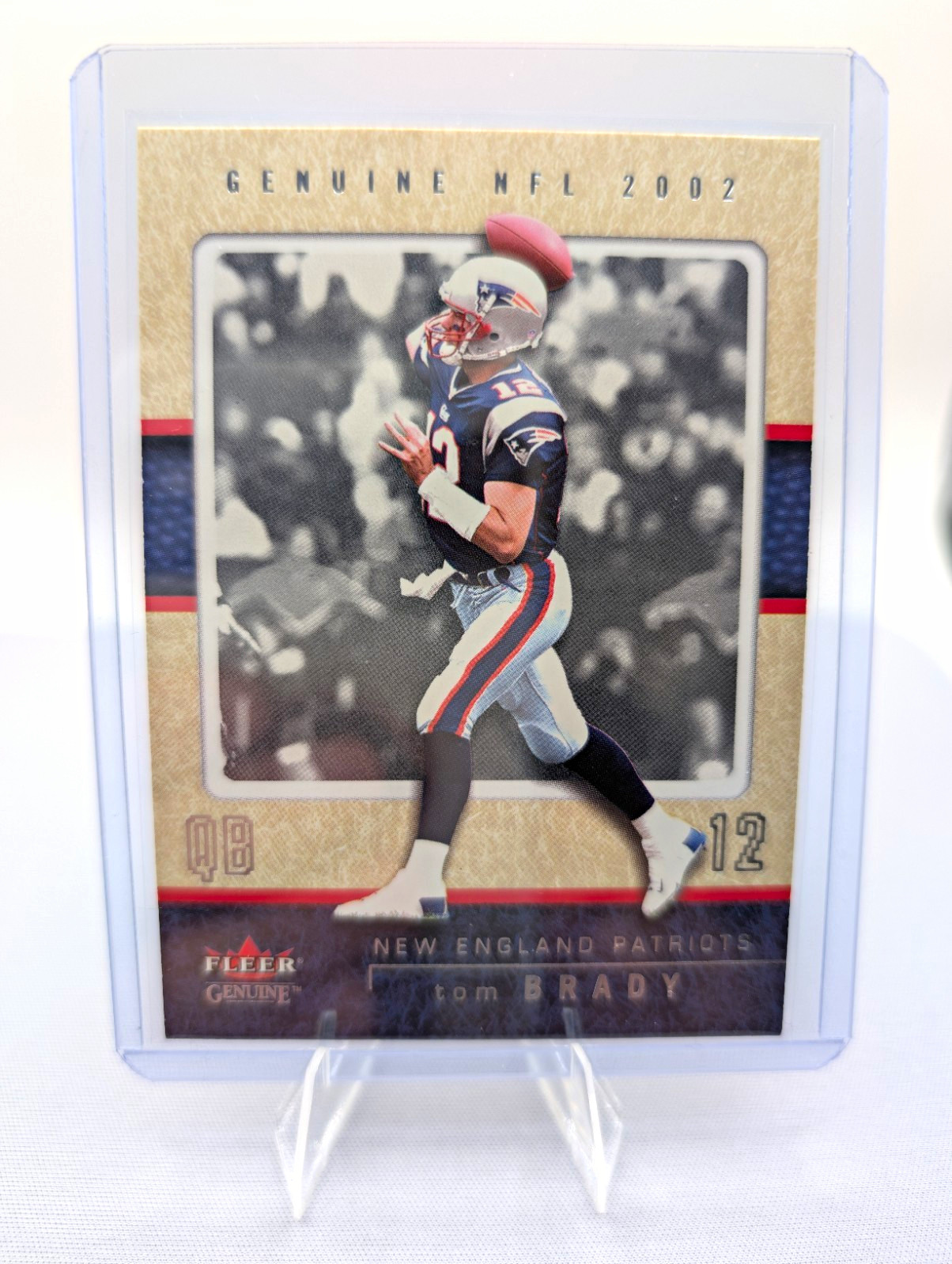 Fleer 2002 Genuine Tom Brady #43 New England Patriots Base Set NFL Card