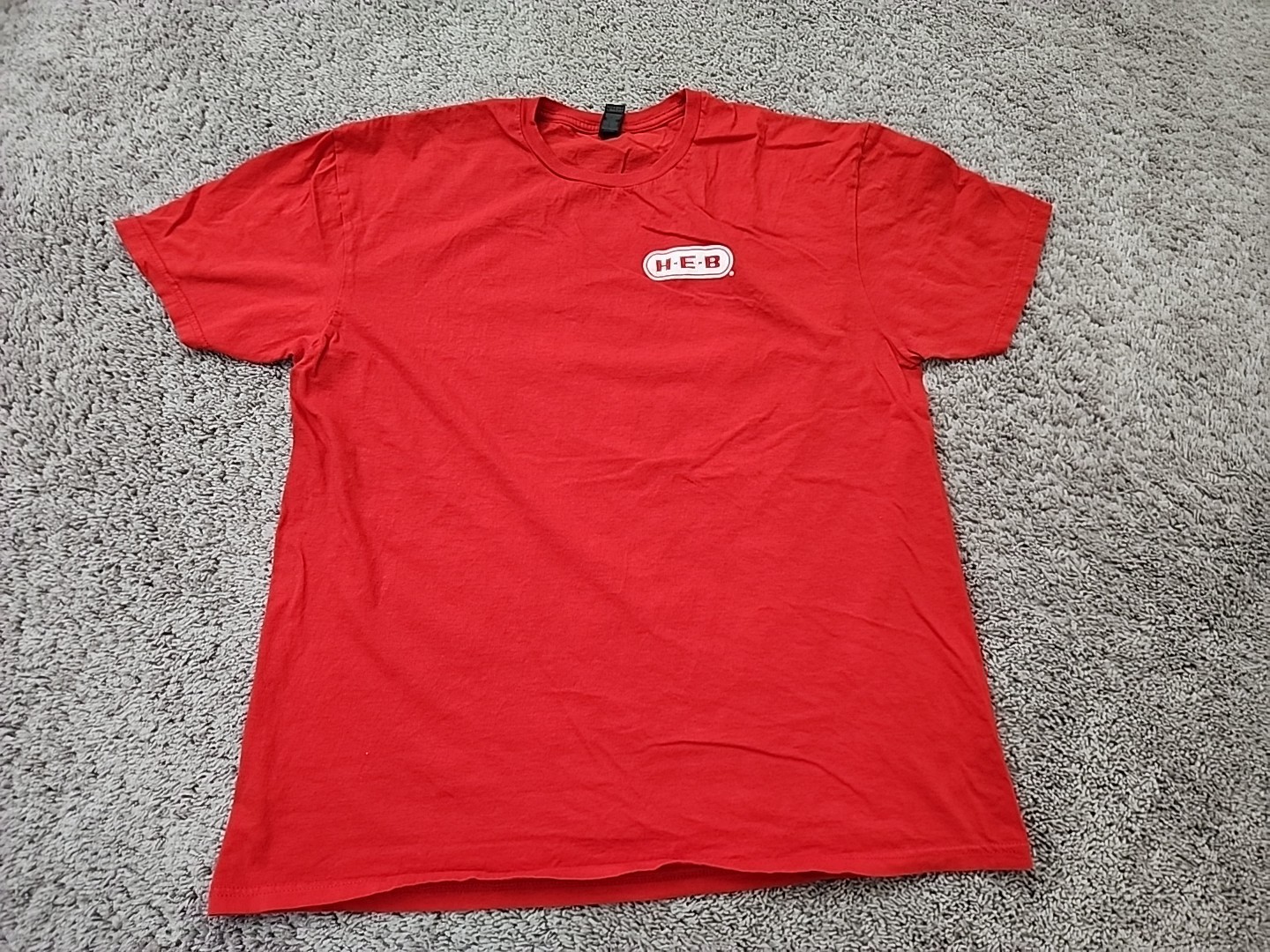 HEB Serving Texans Since 1905 T Shirt Mens XL Short Sleeve Gildan Red Employee
