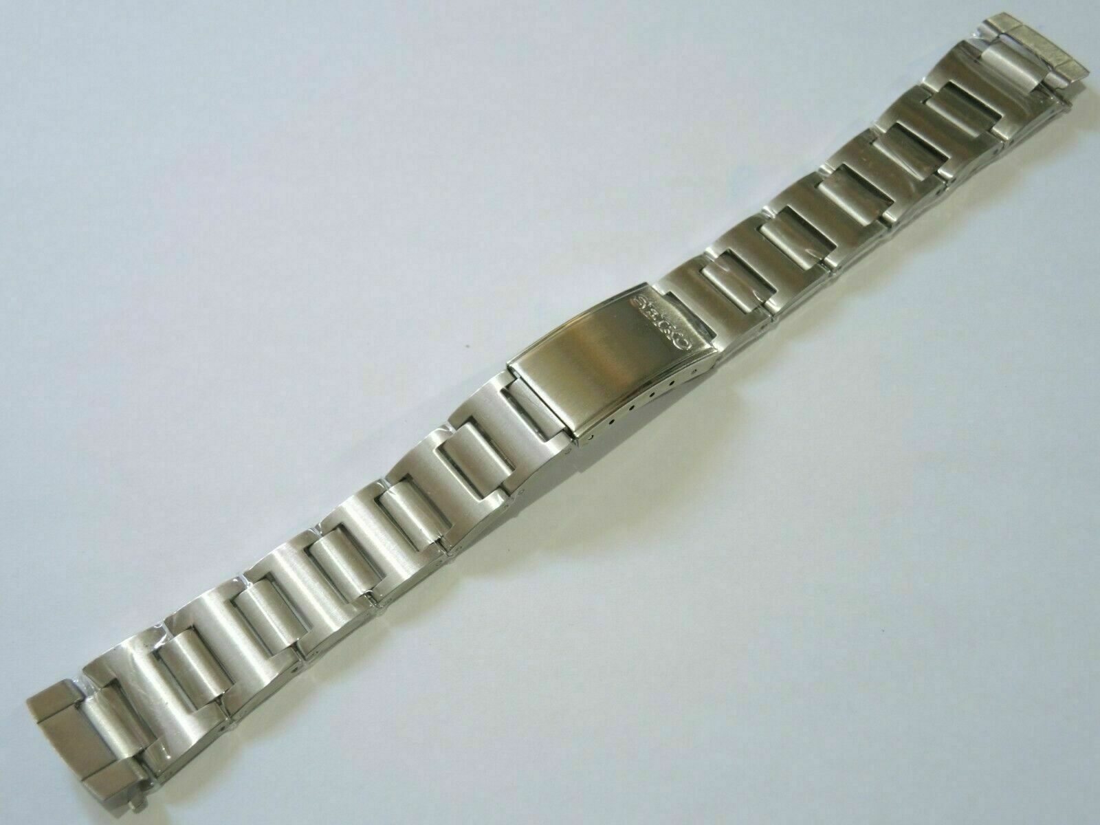 NEW 19MM STAINLESS SOLID BRACELET VINTAGE POGUE 6139-6002/6005 CHRONOGRAPH WATCH