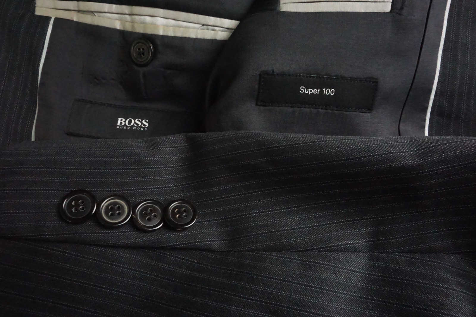 Hugo Boss The Sweet/Sharp 100% Wool 2 Pc Suit Jacket Pants Sz 42R