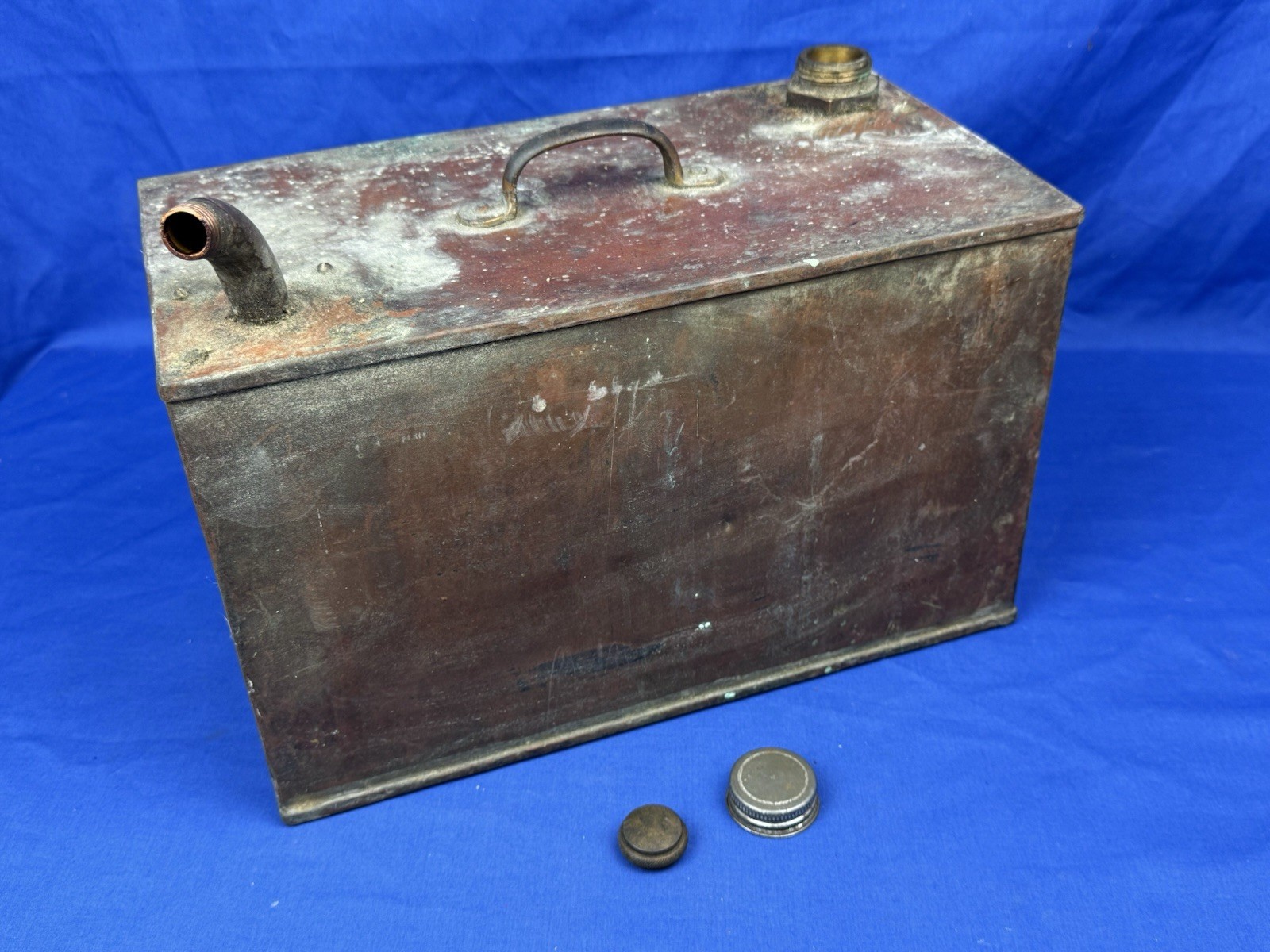Unusual Vintage Copper Tank w/ Spout & Fill ~ Holds Liquid, Tested, NO Odor