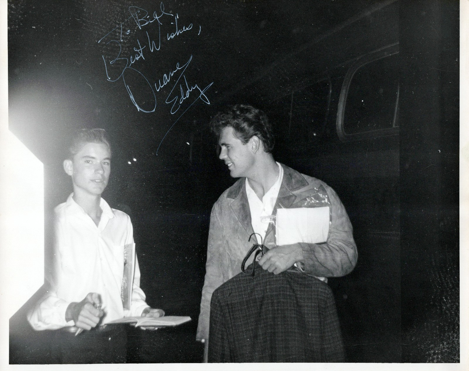 Duane Eddy Signed 8x10 B&W Photo Rock Guitarist Autograph Rock Hall of Fame