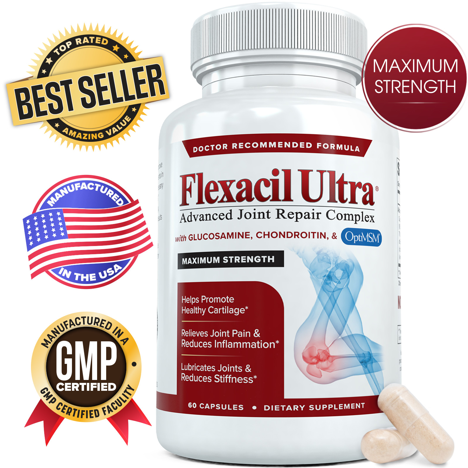 FLEXACIL ULTRA Comprehensive Joint Formula with Glucosamine Sulfate, Chondroitin
