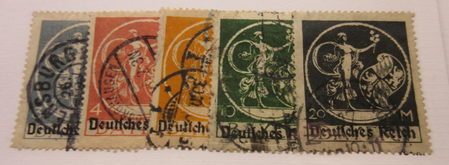 BAVARIA, Scott: 271-275, USED, Lot39, Cat $58