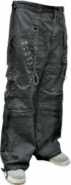 Tripp NYC Darkstreet Lock Up Bondage Pants Black Goth Punk Zip Off Chains AF7398 Tripp NYC Darkstreet Lock Up Bondage Pants Black Goth Punk Zip Off Chains AF7398