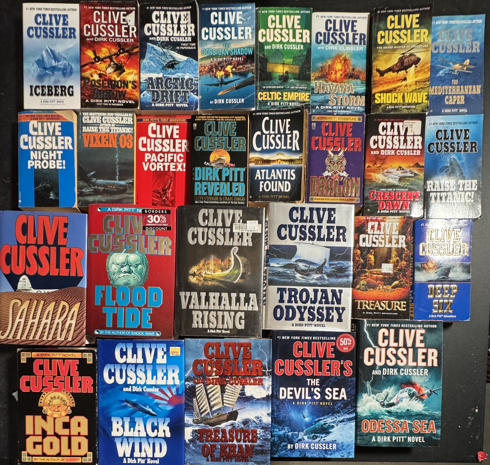 Complete Series Set DIRK PITT ADVENTURE 1-27 Clive Cussler Lot 28
