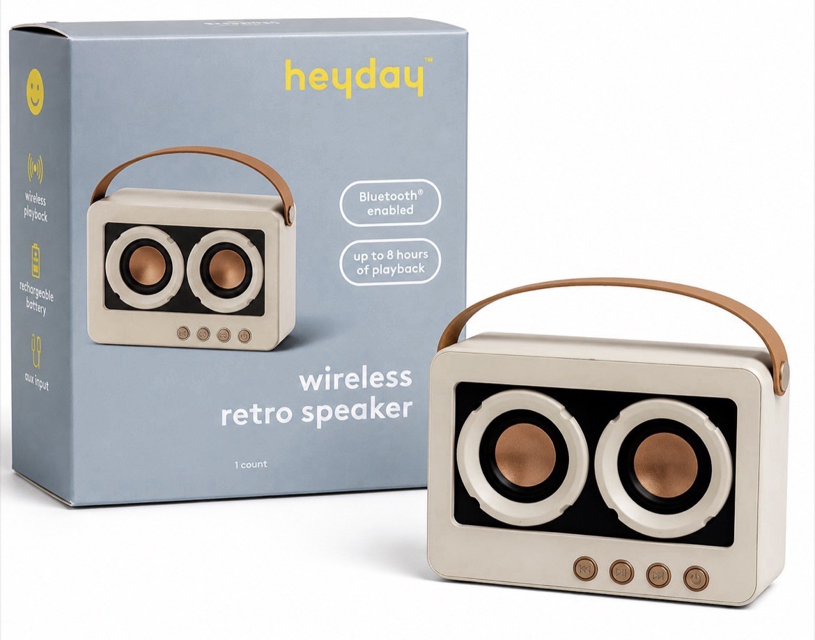 HEYDAY WIRELESS RETRO SPEAKER BLUETOOTH 8-HOUR PLAYBACK NEW IN BOX HEYDAY WIRELESS RETRO SPEAKER BLUETOOTH 8-HOUR PLAYBACK NEW IN BOX