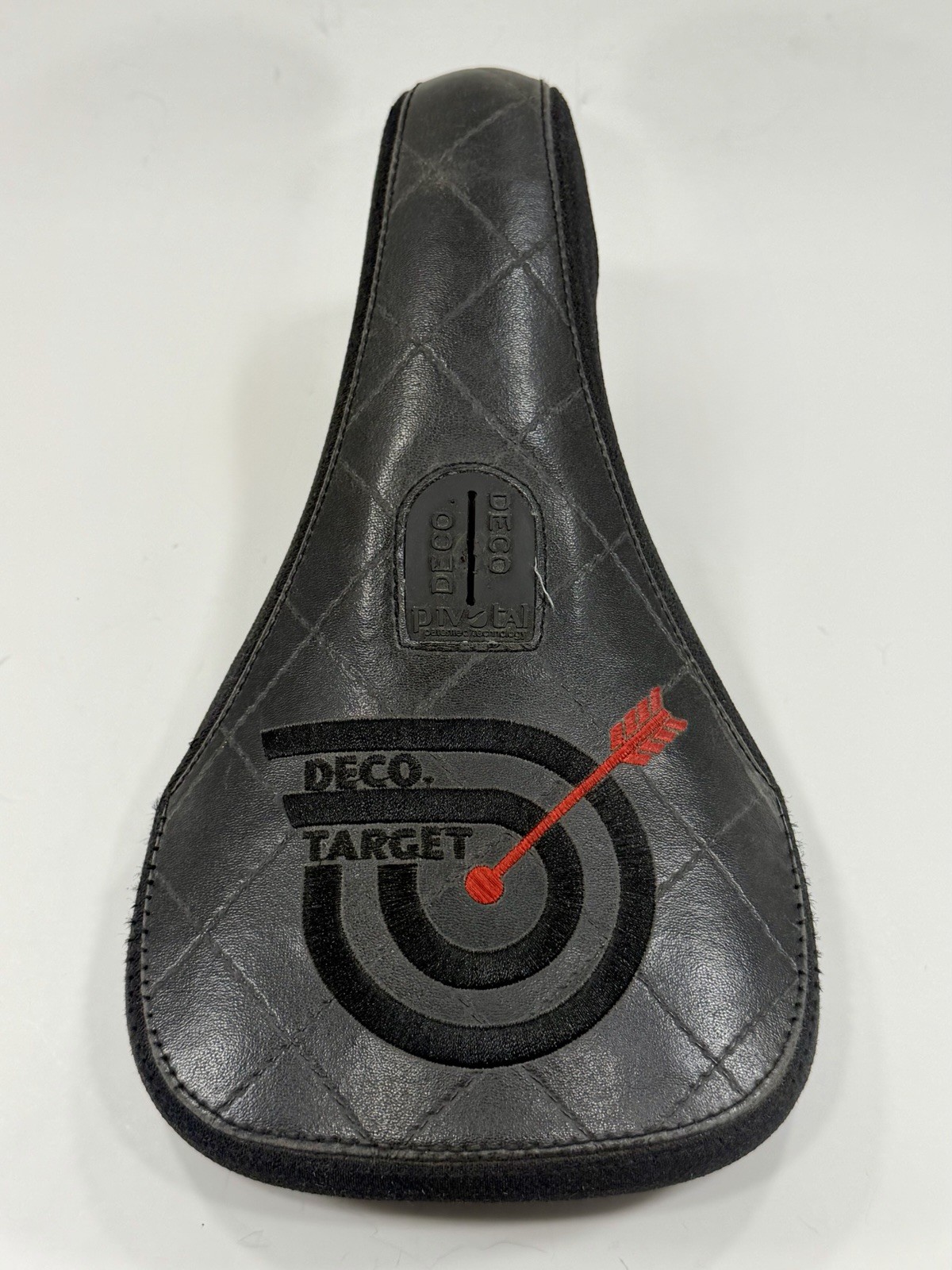 Deco BMX Target Slim Pivotal Seat Flatland Jackpot Embroider Bullseye Black Red