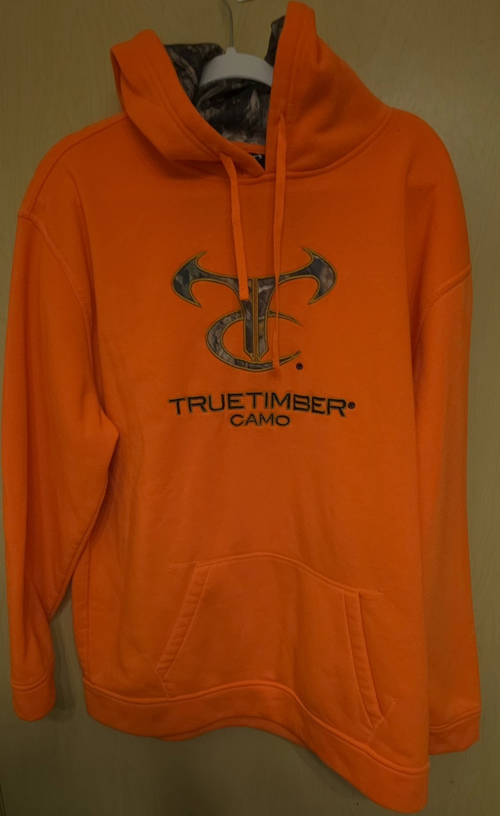 Nice True Timber Camo Polyester Hoodie Size XL Orange Hunter Outdoors Spellout Nice True Timber Camo Polyester Hoodie Size XL Orange Hunter Outdoors Spellout