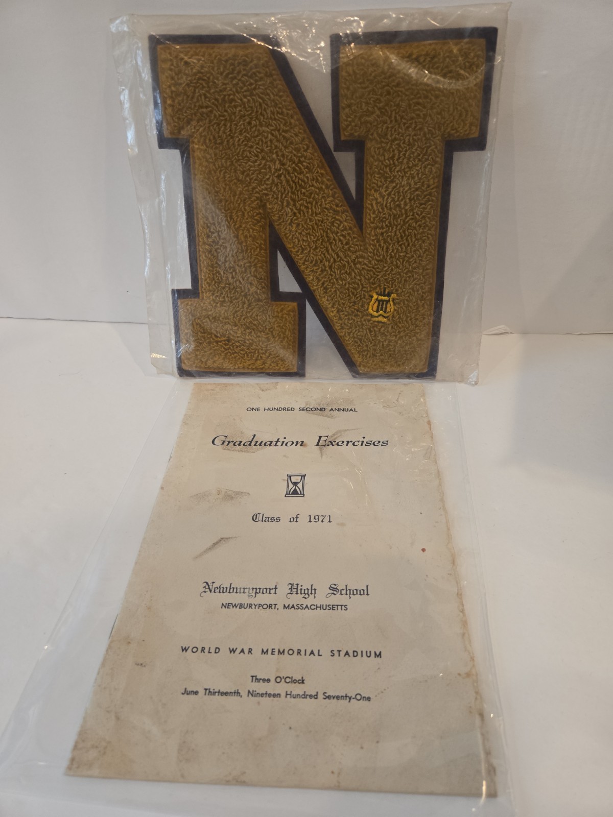 Vintage Newburyport MA Class Of 1971 Lettermen Patch Vintage Newburyport MA Class Of 1971 Lettermen Patch