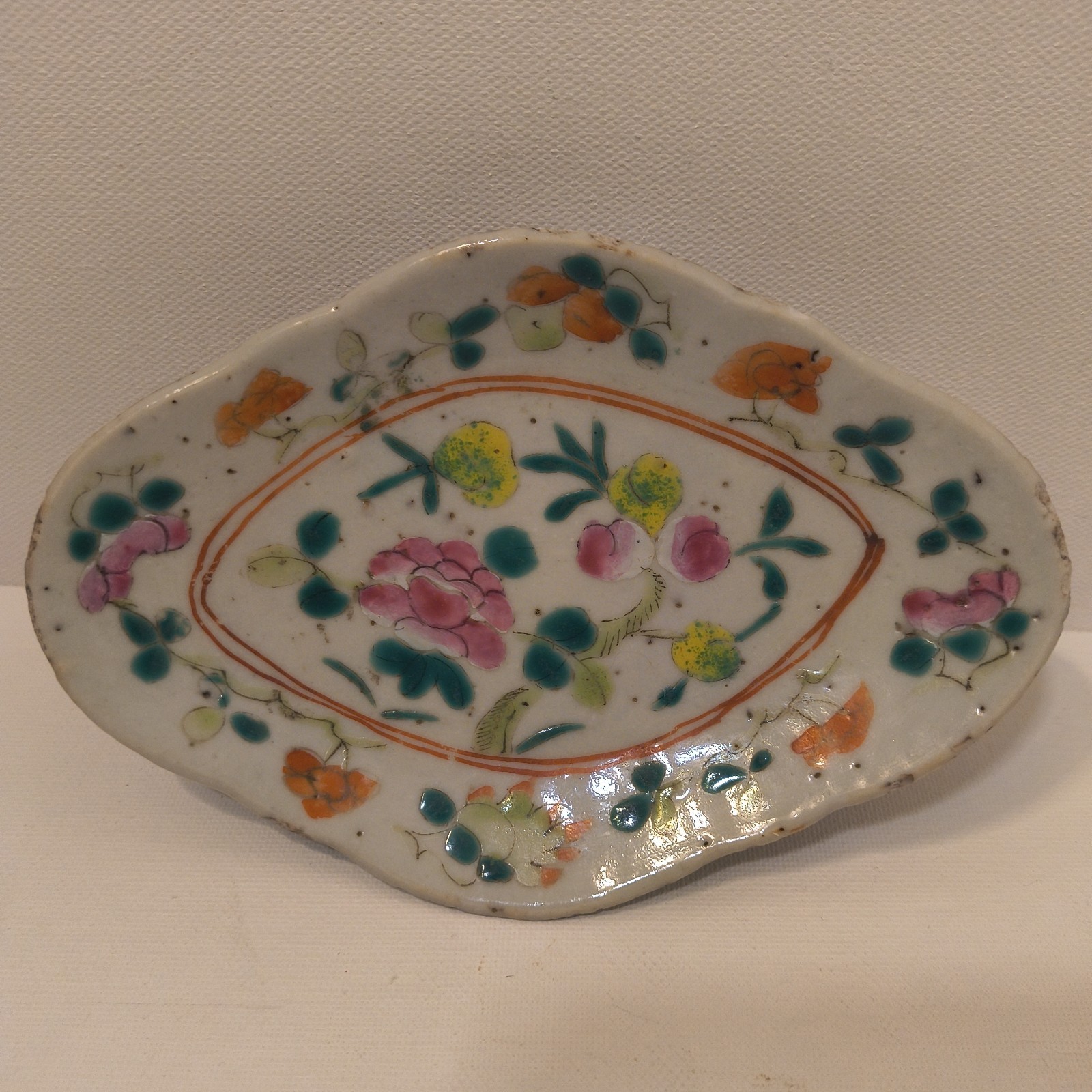 Early Chinese Porcelain Floral Dish Over 100 Years old Ching Dynasty Period Early Chinese Porcelain Floral Dish Over 100 Years old Ching Dynasty Period