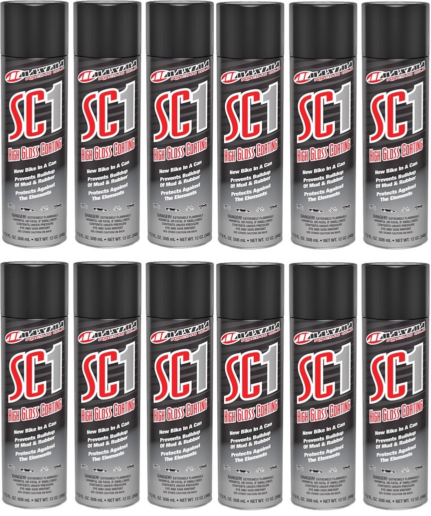 12 Pack Maxima Racing Oils SC1 High Gloss Silicone Clear Coat 17.2oz Spray Cans 12 Pack Maxima Racing Oils SC1 High Gloss Silicone Clear Coat 17.2oz Spray Cans