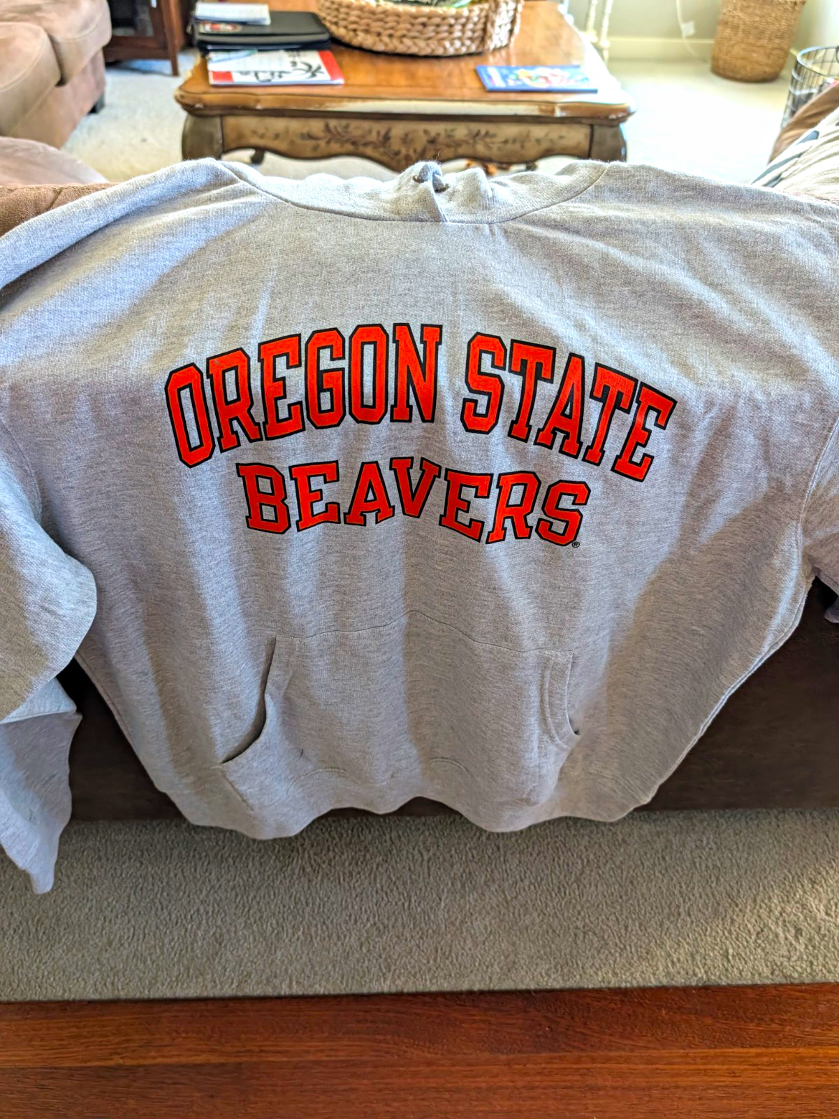 Oregon State Beavers Pullover Hoodie Sweatshirt Gray Orange Black