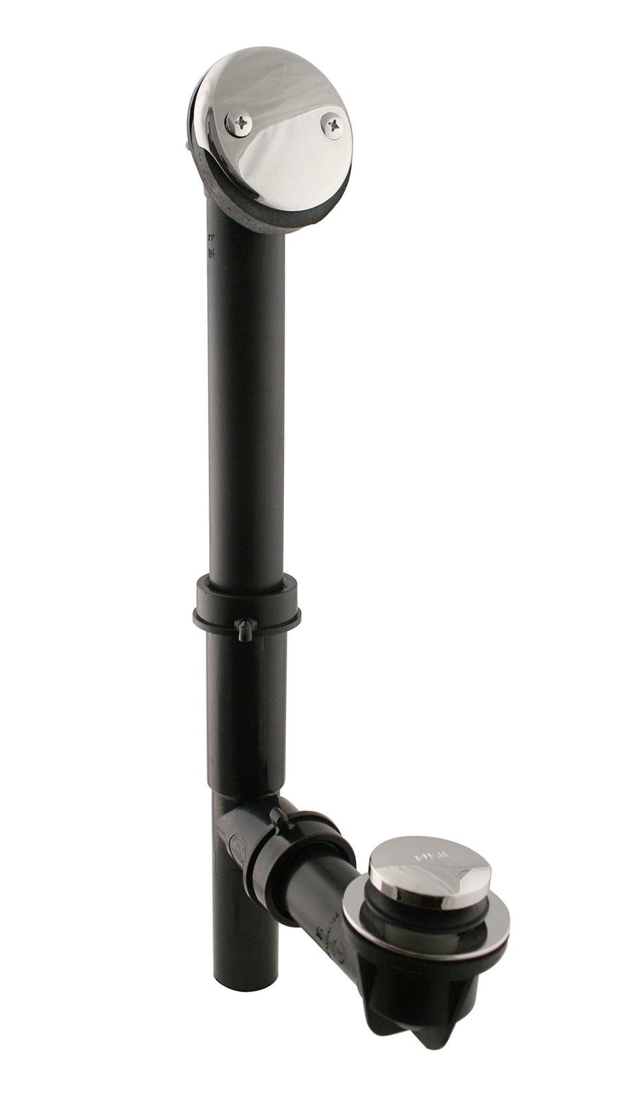 Westbrass 593144-05 Black 1-1/2 Tubular TipToe Bath WasteDrain Kit Polish Nickel