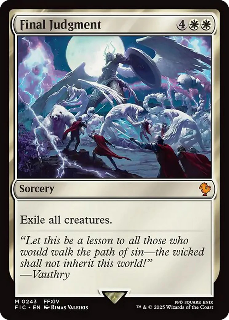 MTG Final Judgment [FINAL FANTASY Commander] Near Mint Magic