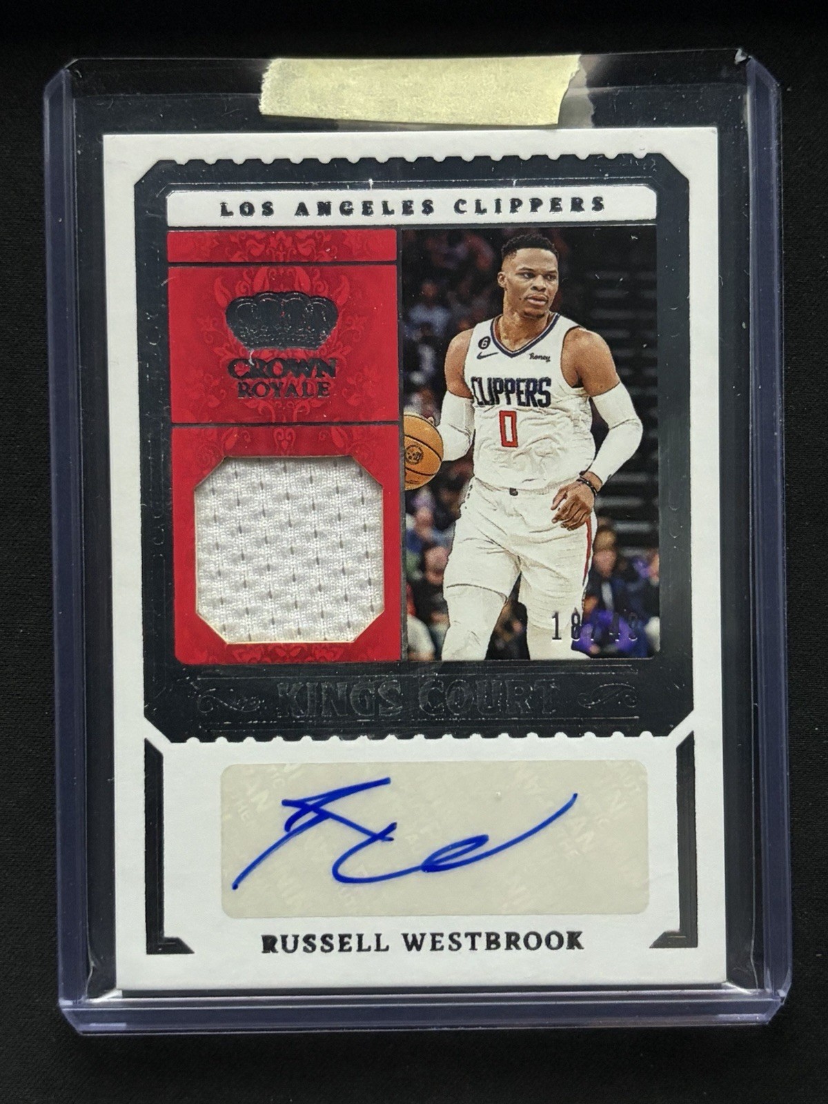 2023-24 Panini Crown Royale Kings Court Jersey 12/49 Russell Westbrook Auto 16rf 2023-24 Panini Crown Royale Kings Court Jersey 12/49 Russell Westbrook Auto 16rf
