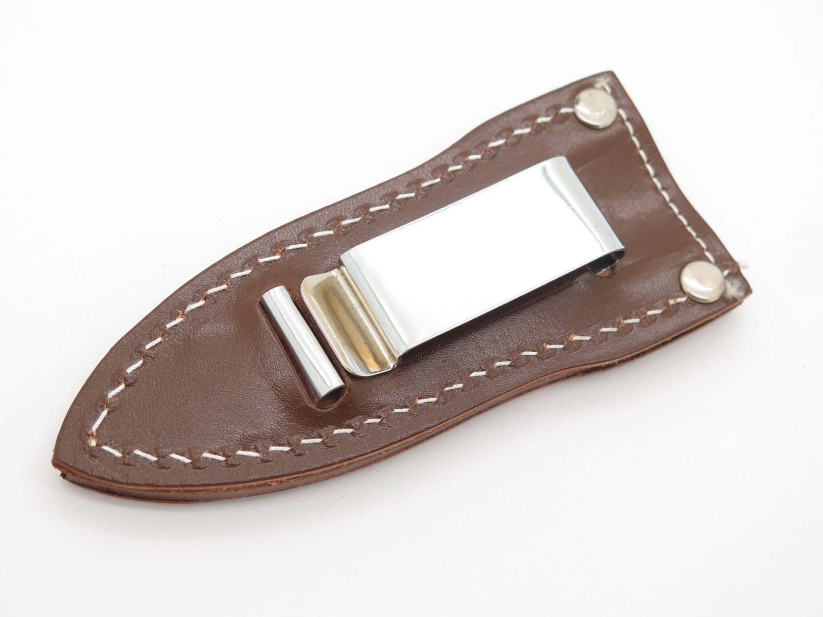Vtg Explorer Japan Leather Belt Clip Dagger Fixed 3.3 Vtg Explorer Japan Leather Belt Clip Dagger Fixed 3.3