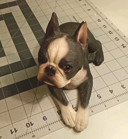 Vintage Sandicast 1985 Boston Terrier Dog 9.5 Vintage Sandicast 1985 Boston Terrier Dog 9.5