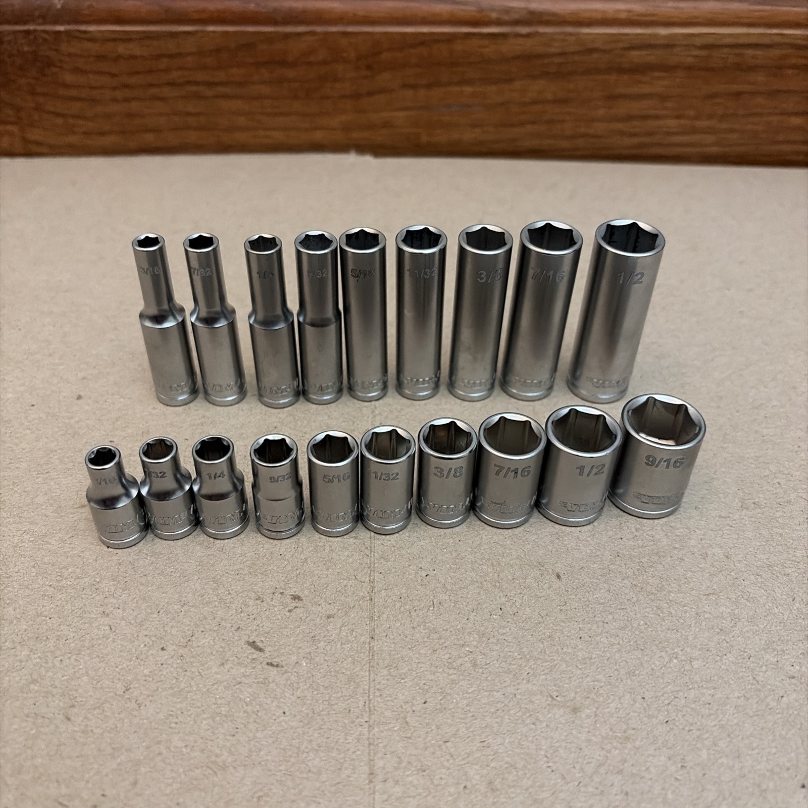VIM Tools 1/4 SAE Deep And Shallow Socket Set