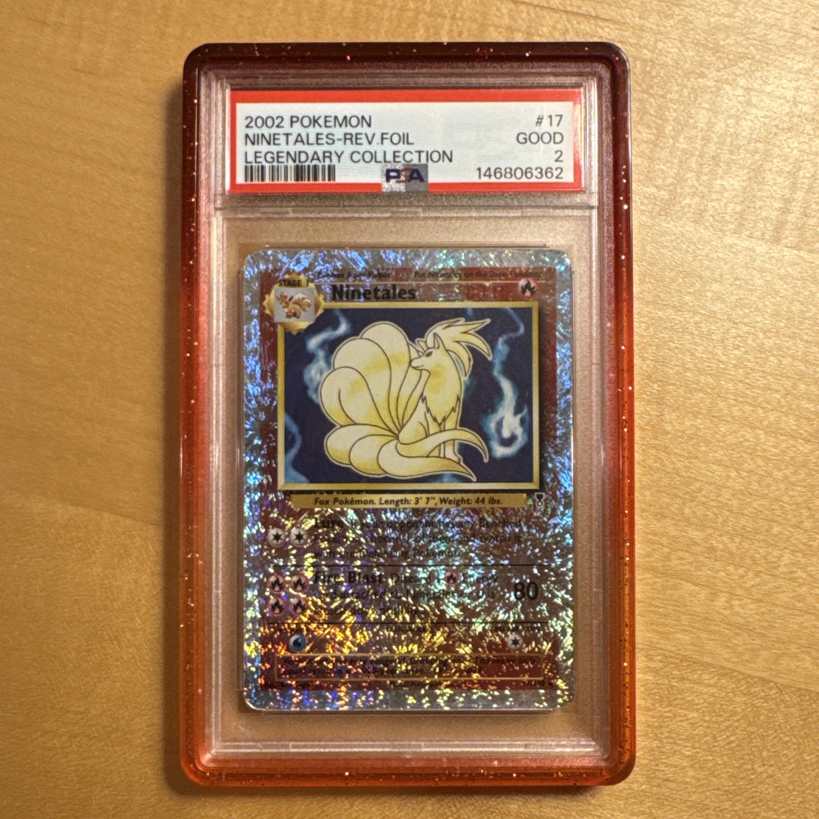 2002 Pokemon Ninetales 🔥 #17 Stunning Reverse Holo Rare PSA 2 Good NEW CERT🔥
