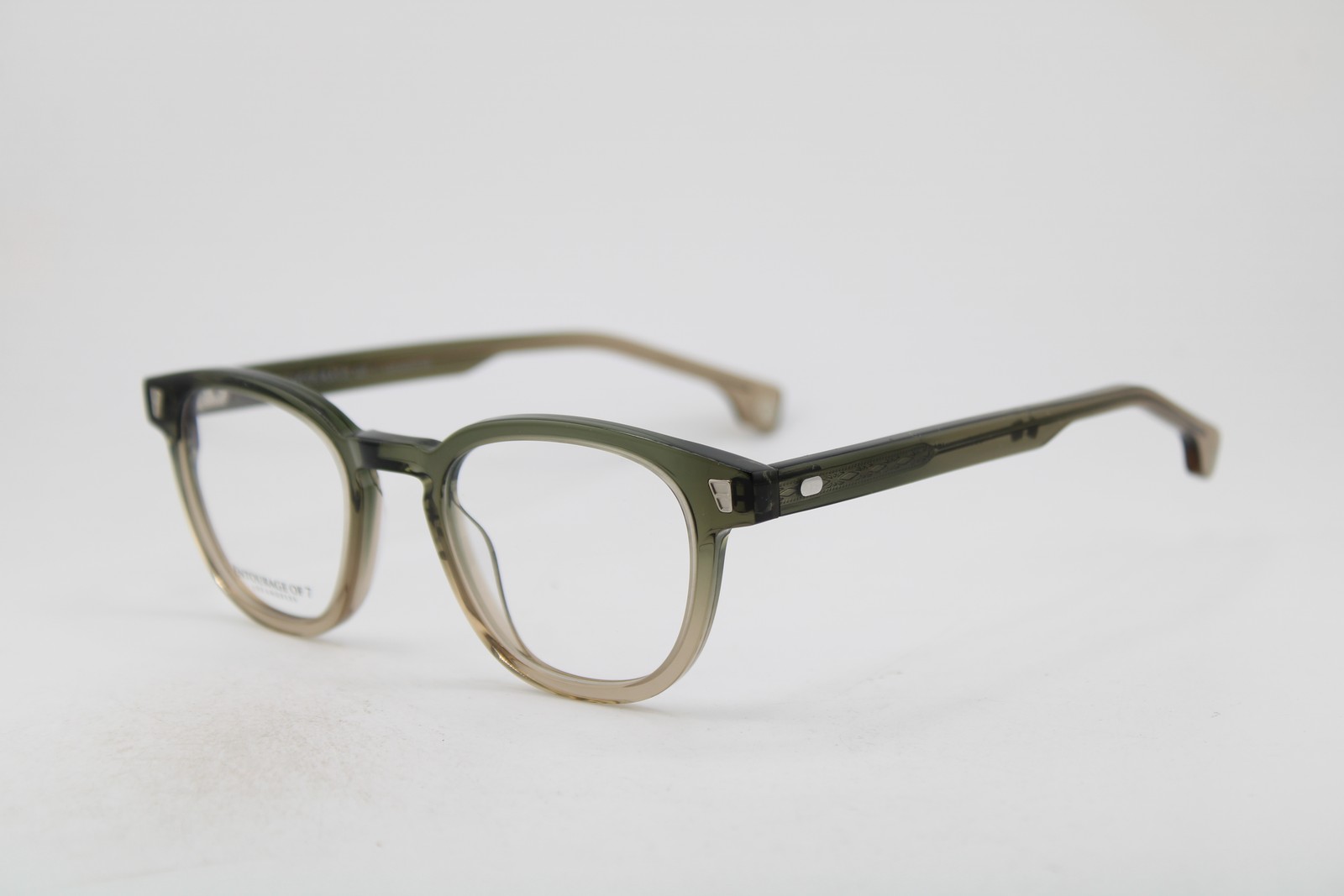 NEW ENTOURAGE OF 7 JACKSON 04-11 OLIVE BROWN CLEAR AUTHENTIC EYEGLASSES 47-22