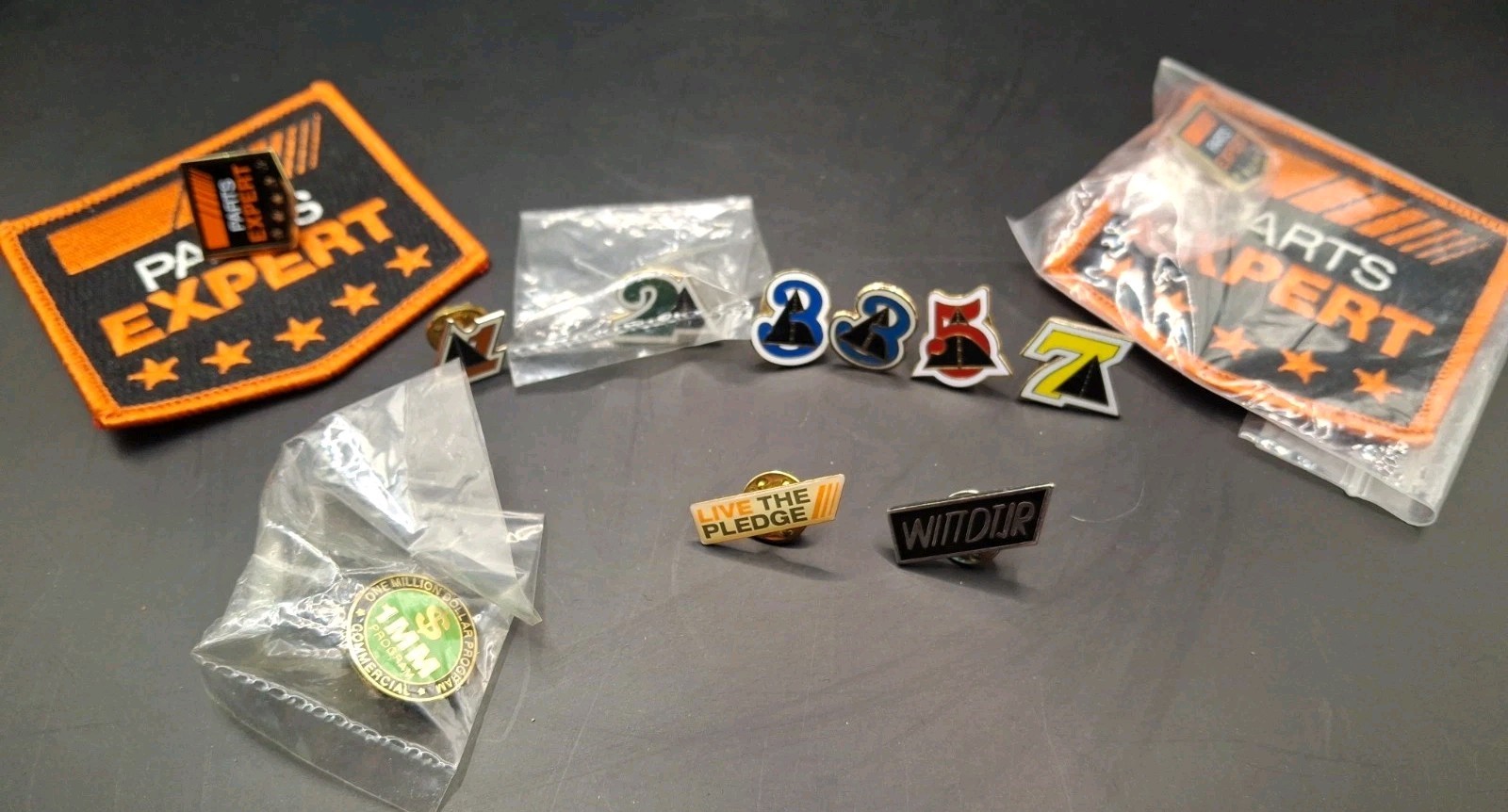 Lot Of 13 AutoZone Employee Pins/Patches Years Service Sales Leadership Pledge