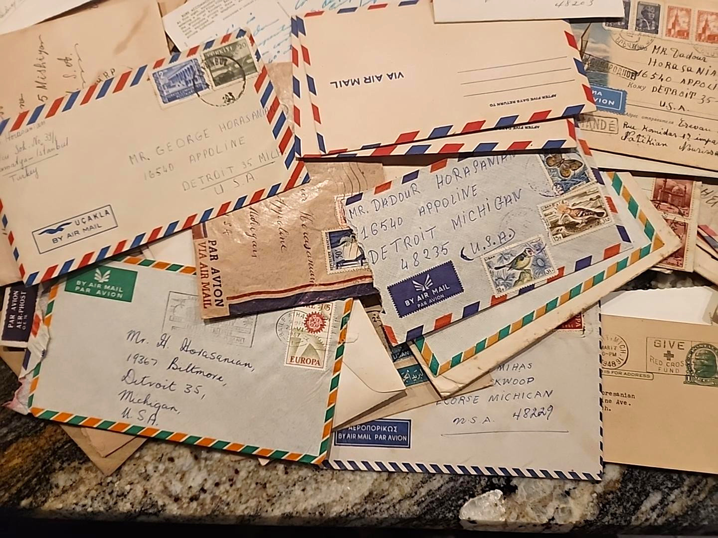 Vintage Worldwide Postal History Lot Airmail Covers Stamps 1940s-1970s Internati Vintage Worldwide Postal History Lot Airmail Covers Stamps 1940s-1970s Internati