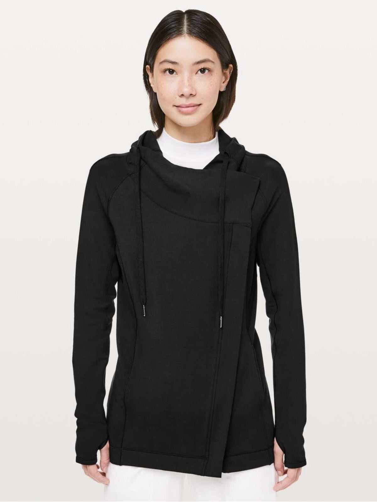 Lululemon Coast Easy Wrap Zip Jacket size 4 in Black