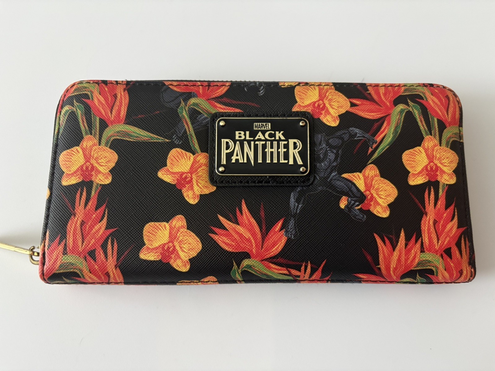 Rare HTF Loungefly Officially Licensed Marvel Black Panther Floral Wallet Clutch Rare HTF Loungefly Officially Licensed Marvel Black Panther Floral Wallet Clutch