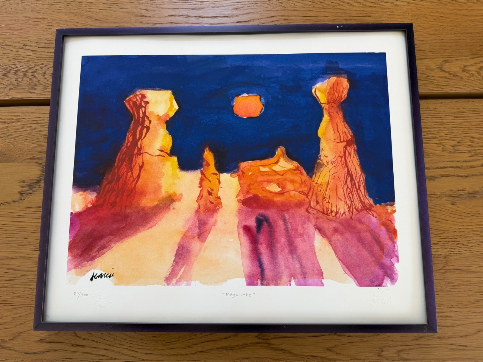 Jerry Garcia Art Print I Lithograph Megaliths Limited Edition #33/500 Jerry Garcia Art Print I Lithograph Megaliths Limited Edition #33/500
