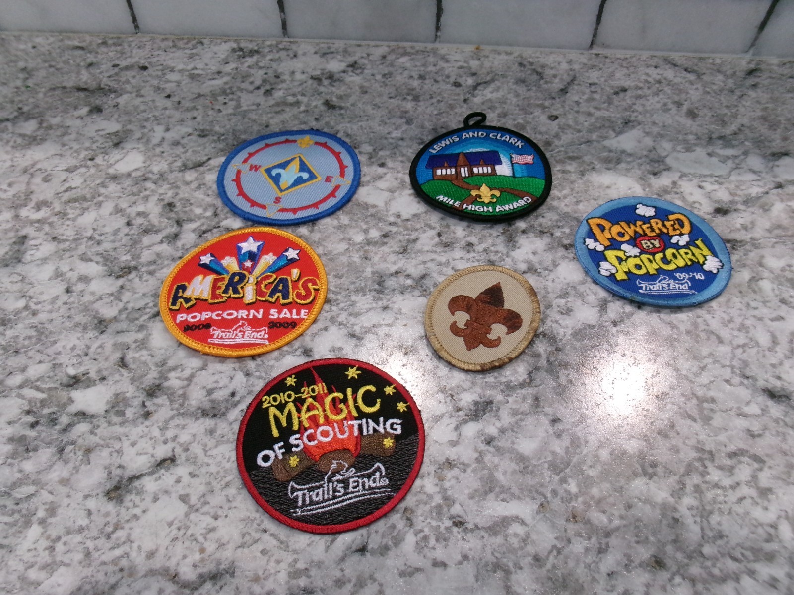Vintage Scouting Patches, Various Styles, Lot Of 6,
