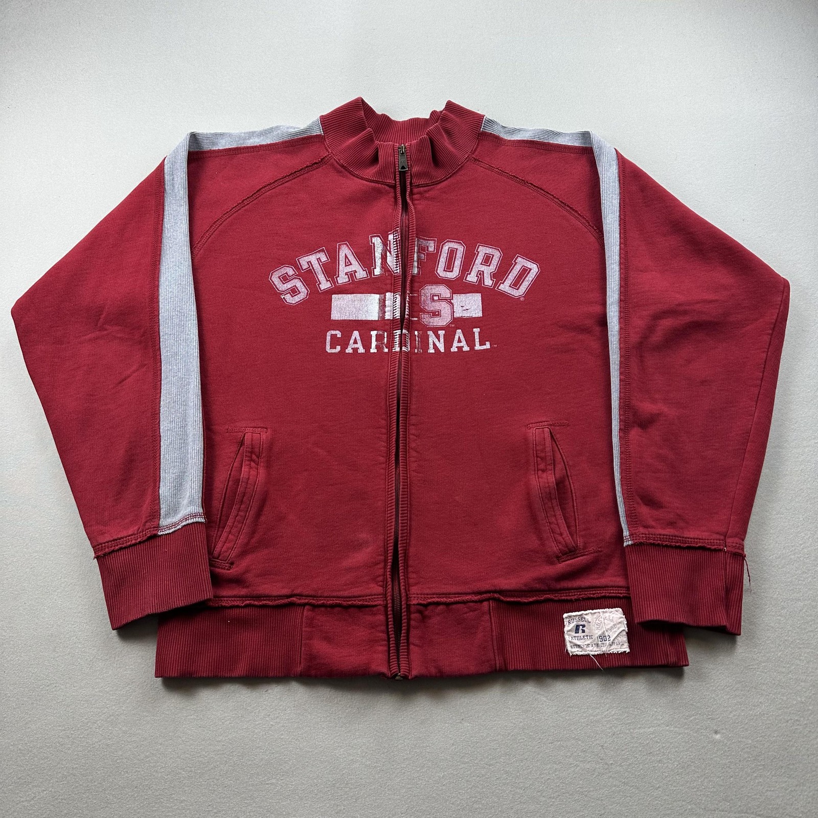 Stanford University Sweatshirt Track Jacket Mens Medium Red Russell Athletic Zip Stanford University Sweatshirt Track Jacket Mens Medium Red Russell Athletic Zip