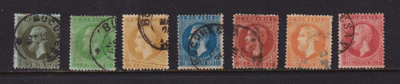 Romania - 1872 (Paris print) set, cat. $ 95.50