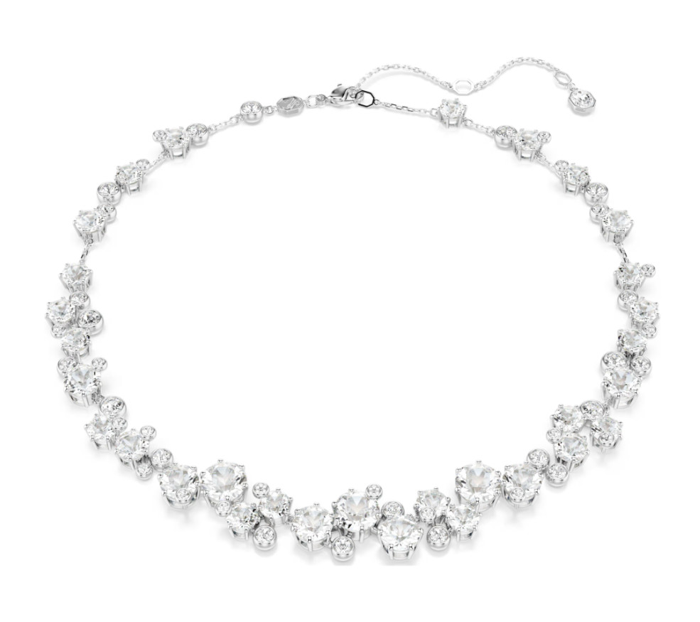 Swarovski Constella necklace Round cut, White, Rhodium plated Swarovski Constella necklace Round cut, White, Rhodium plated