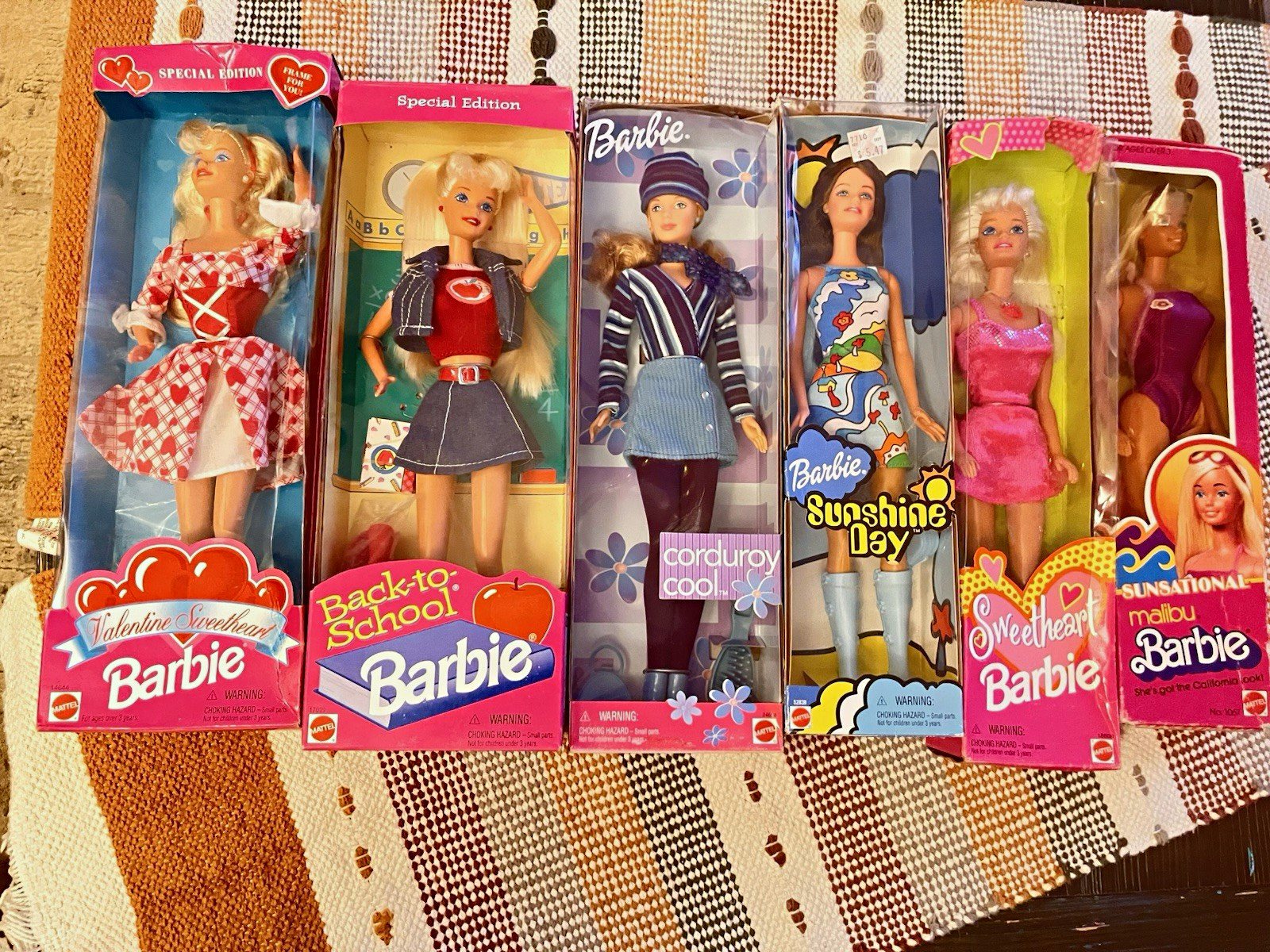 Barbie Special Edition Lot of 5 Boxed 12in Dolls.