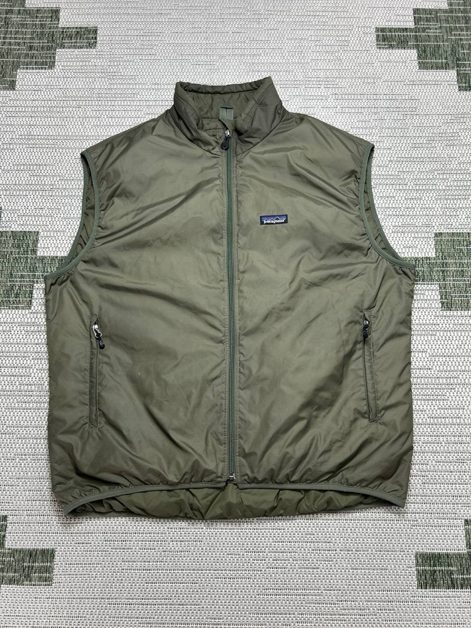 Vintage Patagonia Mars Puffball Vest Mens Xl Green Full Zip Windbreaker * 