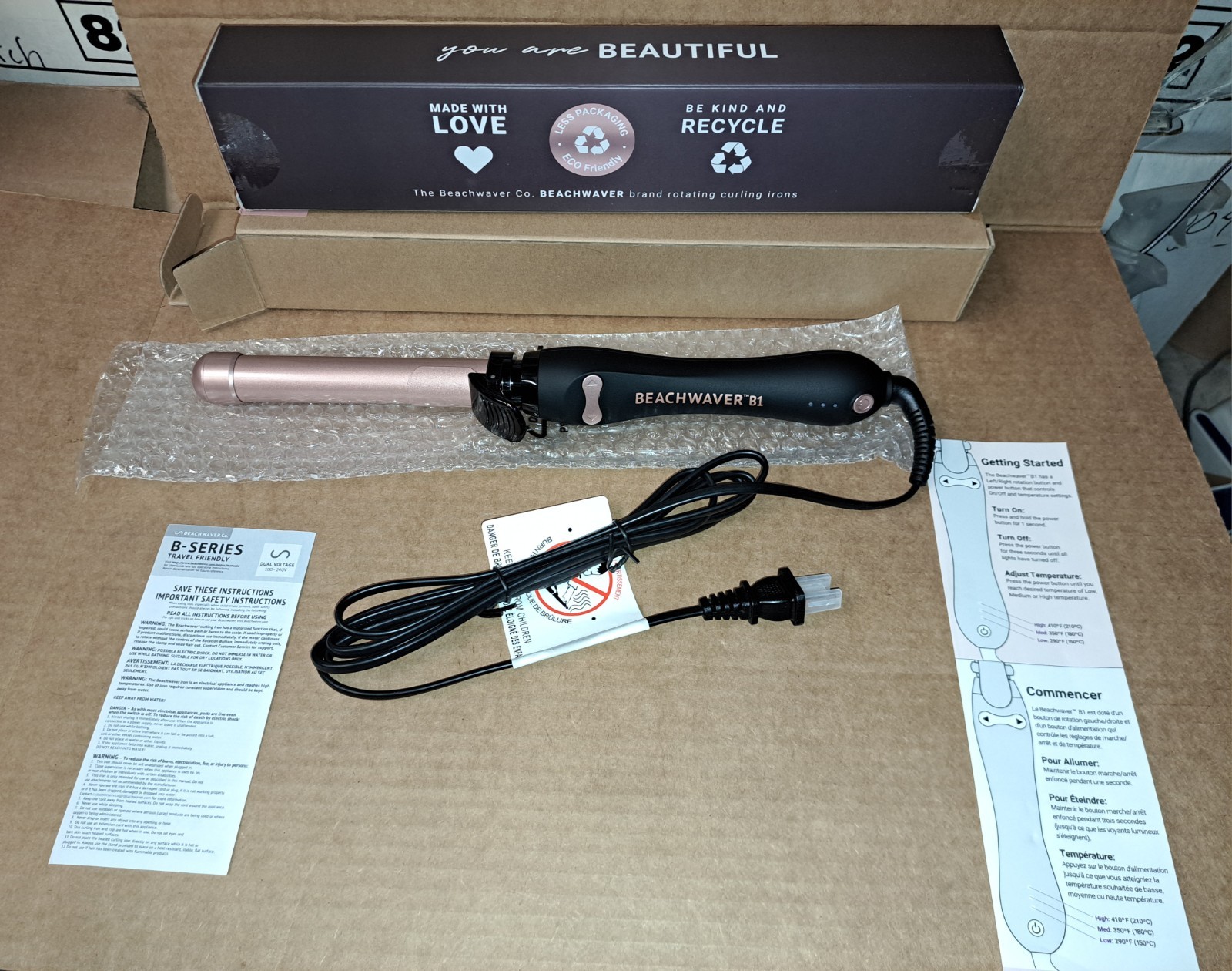 BRAND NEW Beachwaver B1 Automatic Rotating Curling Iron 1 Inch Spinning Wand BRAND NEW Beachwaver B1 Automatic Rotating Curling Iron 1 Inch Spinning Wand