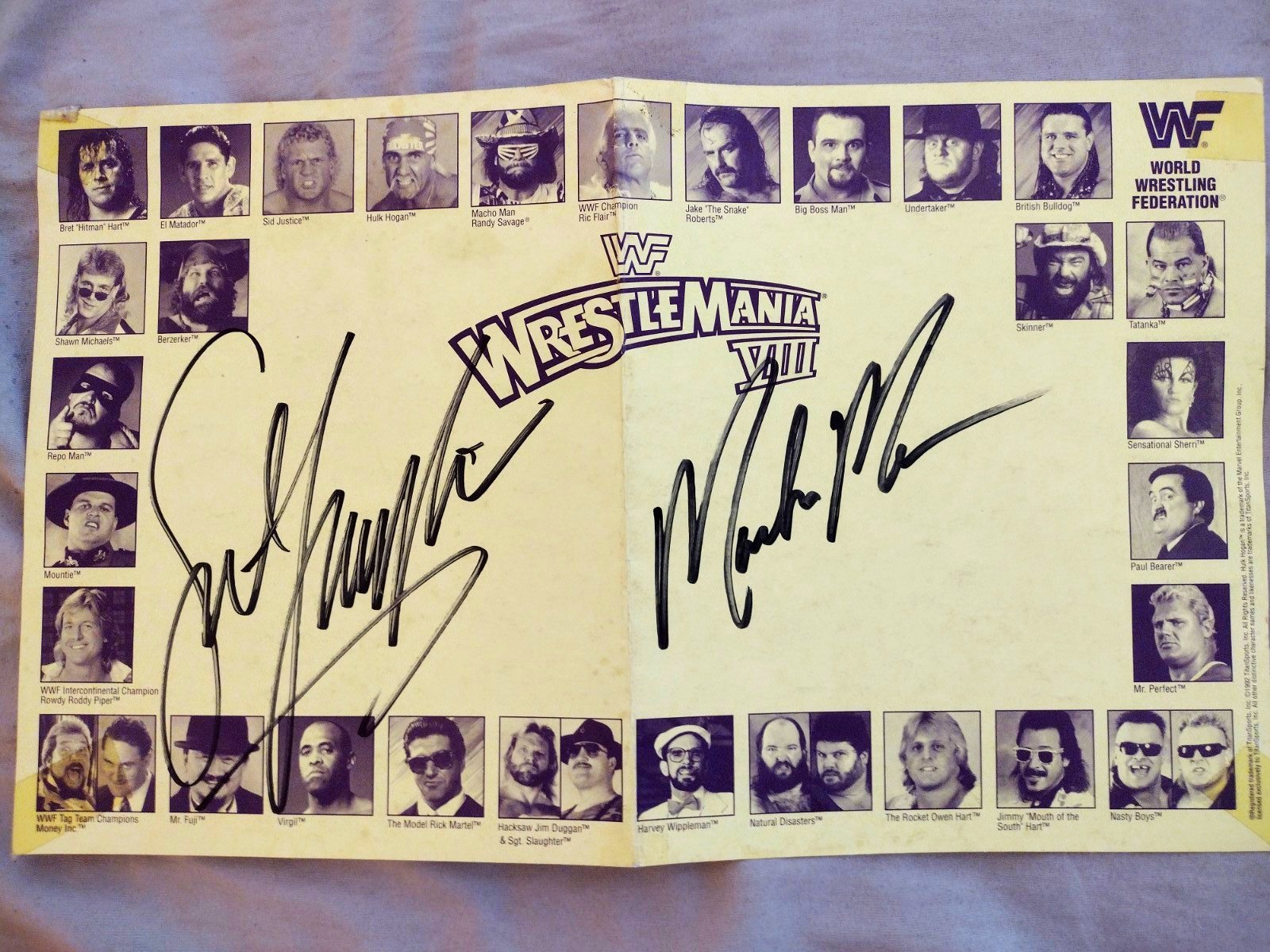 WWF WrestleMania III Program Signed by Sgt slaughter/Macho Man WWF WrestleMania III Program Signed by Sgt slaughter/Macho Man