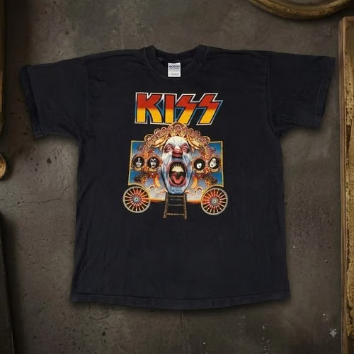 Vintage Kiss T-Shirt Black Psycho Circus 1998 Tour Band 90s Concert Rock V9