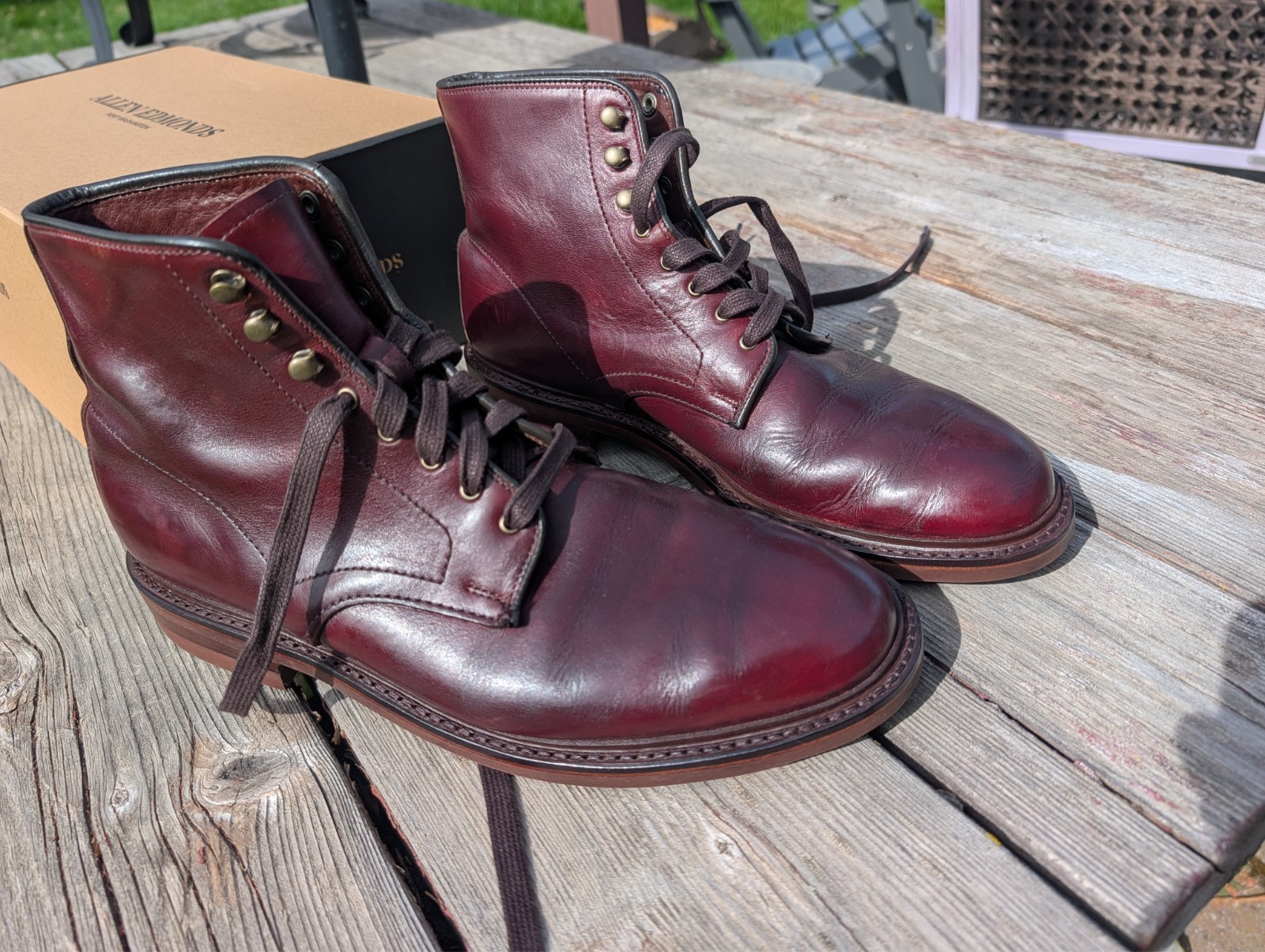 Allen Edmonds Higgins Mill boots 10D- recrafted Allen Edmonds Higgins Mill boots 10D- recrafted