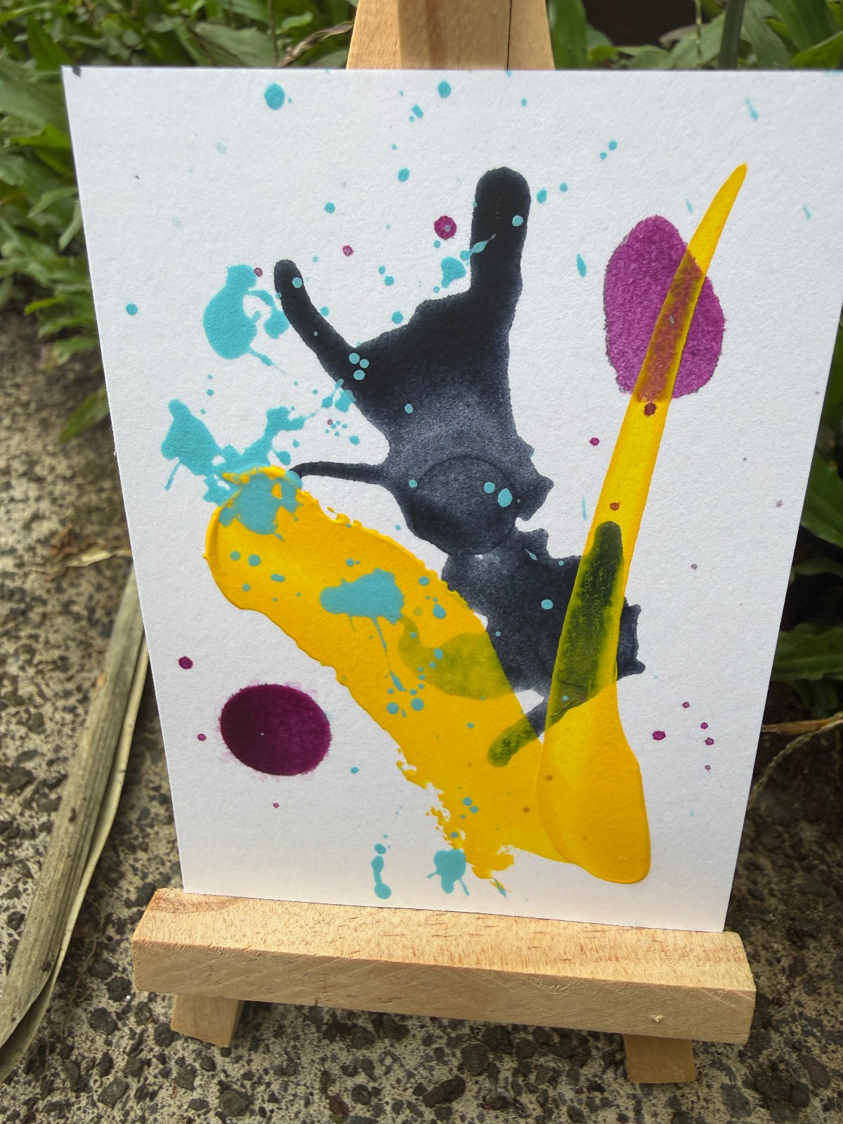 ACEO/ATC Original Acrylic Mini Abstract Painting 
