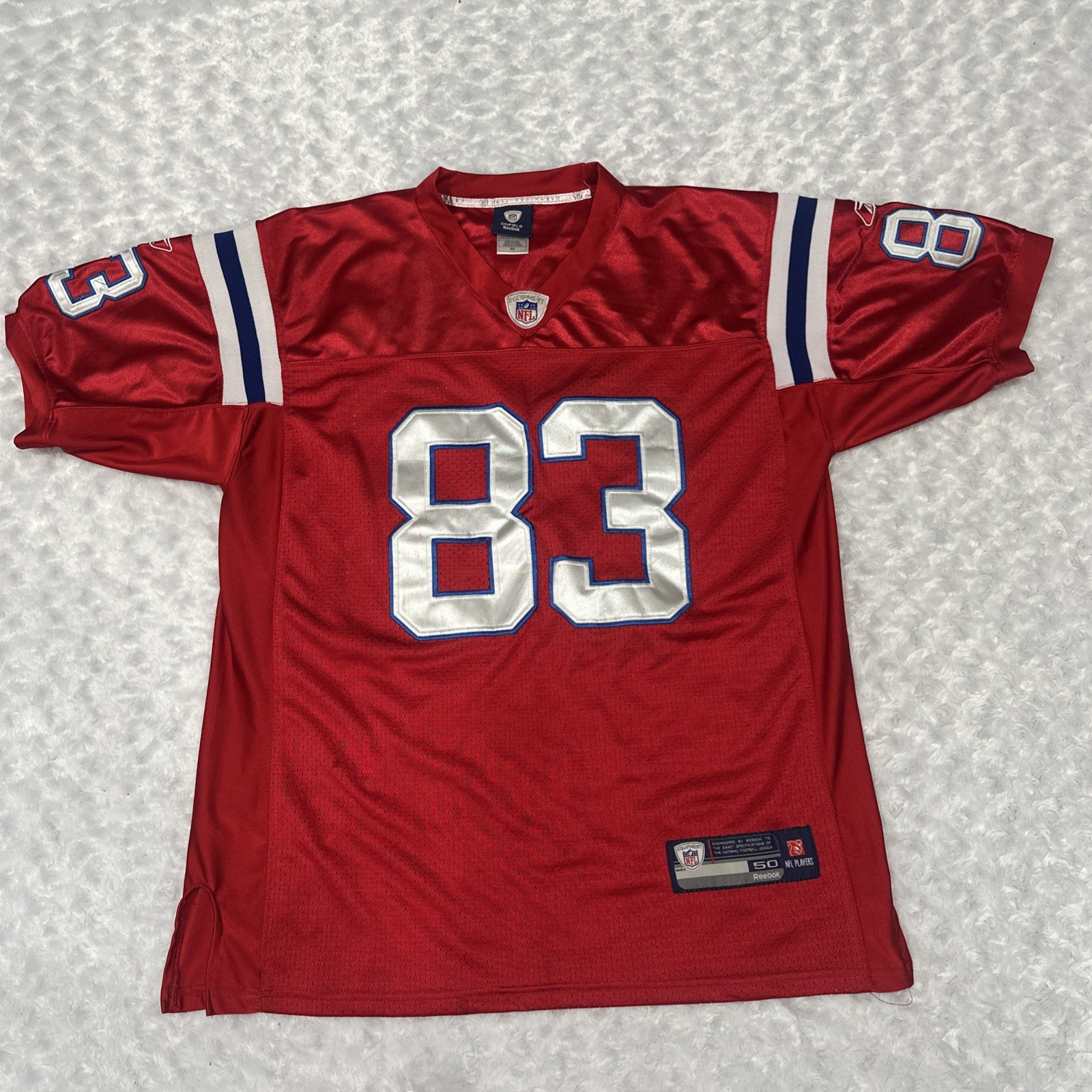 Wes Welker New England Patriots AFL 50th Year Anniversary Jersey Size 48 Reebok Wes Welker New England Patriots AFL 50th Year Anniversary Jersey Size 48 Reebok